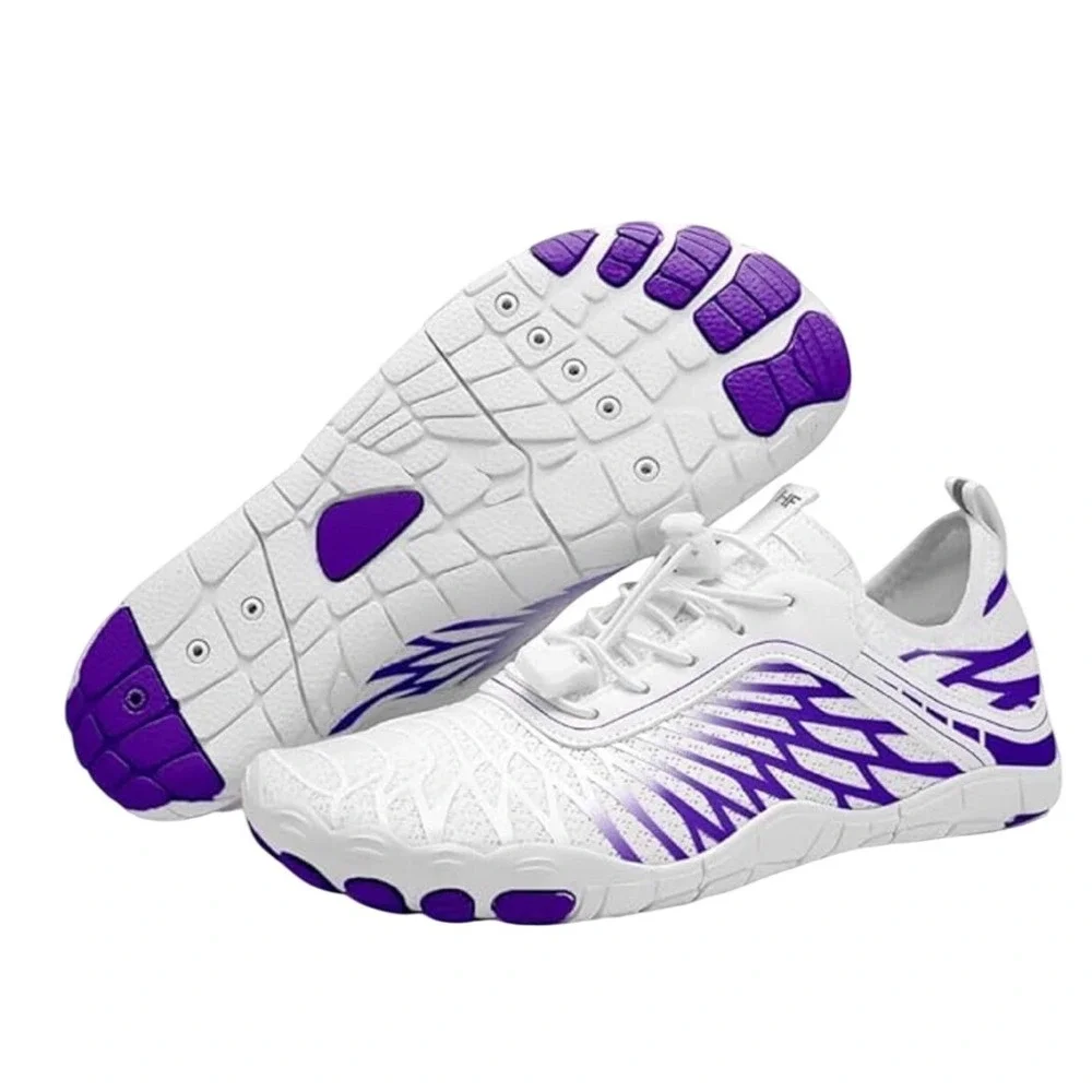 Hike footwear Lorax pro Womens White Purple Barefoot Shoes Athletic Sneaker Sz 8